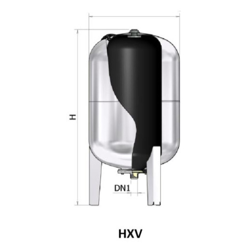 ΔΟΧΕΙΟ ELBI ΑΝΟΞΕΙΔΩΤΟ ΕΝΑΛΛΑΞΙΜΗΣ ΜΕΜΒΡΑΝΗΣ 100L ΚΑΘΕΤΟ HXV-100 (10 BAR)